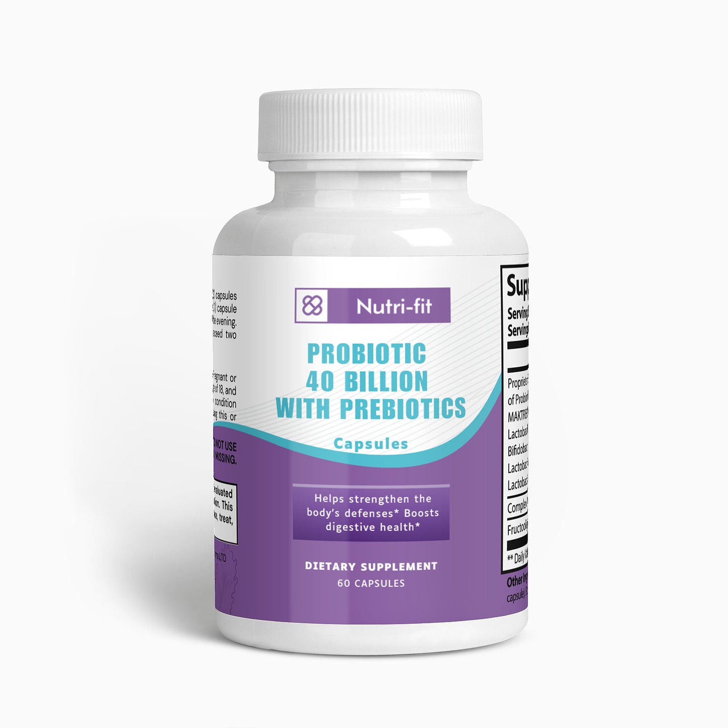 Probiotic 40 Billion with Prebiotics - 60 Capsules