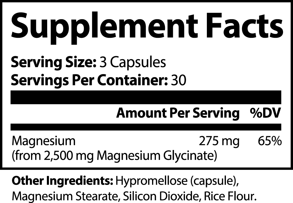 Magnesium Glycinate - 90 Capsules