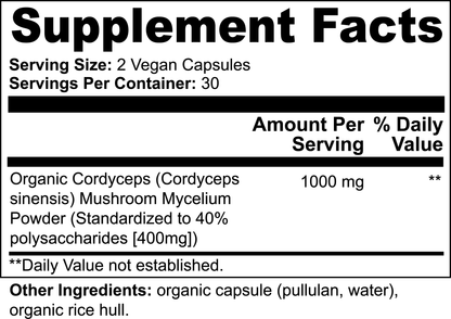 Cordyceps Mushroom - 60 Capsules